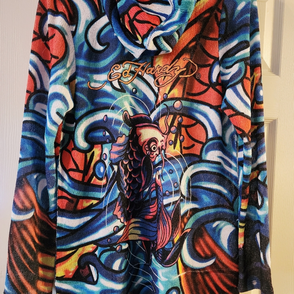 Ed Hardy Graphic Sweater Hoodie Size XL - Picture 3 of 8